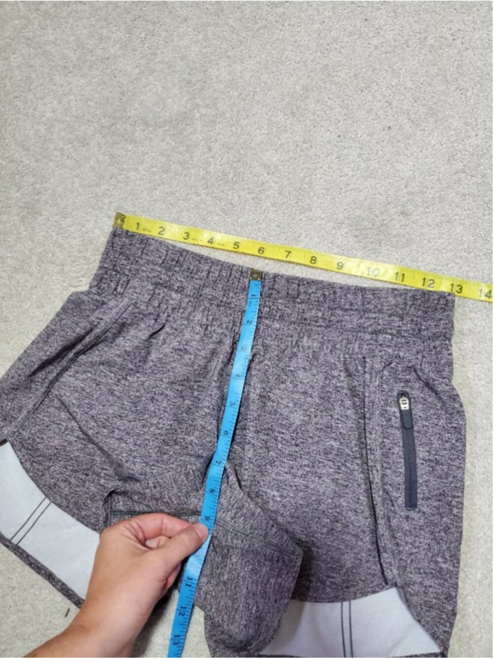 LULULEMON Tracker Short V 3.5" Heathered Black Sz 6 Running Gym Swift Athleisure - Picture 12 of 13